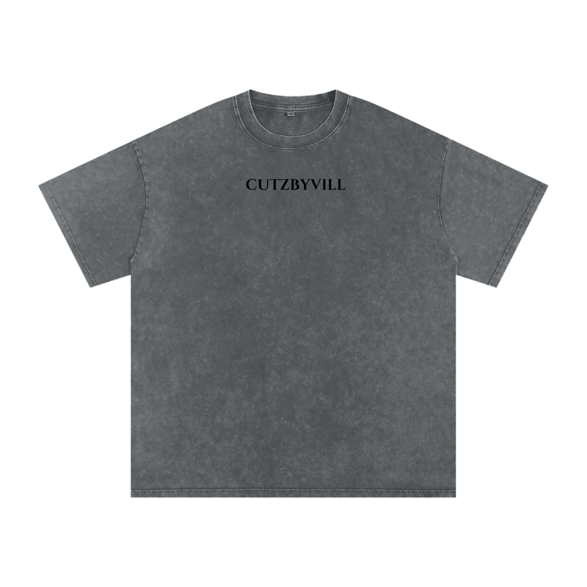 “CV” CUTZBYVILL Snow Washed Oversized Cotton T-Shirt