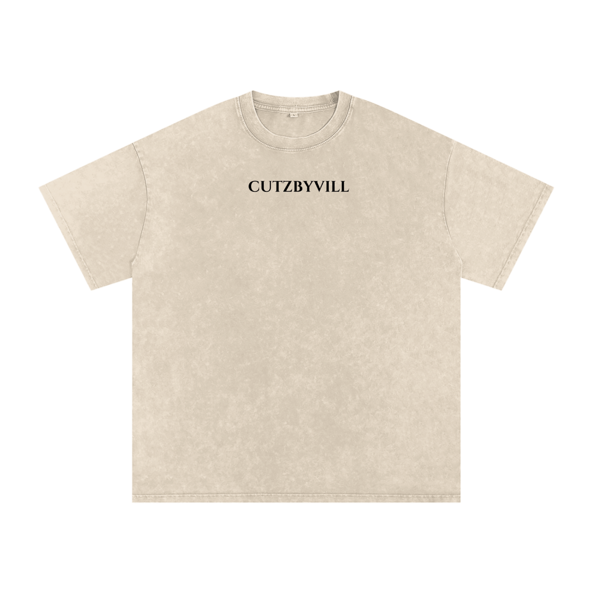 “CV” CUTZBYVILL Snow Washed Oversized Cotton T-Shirt