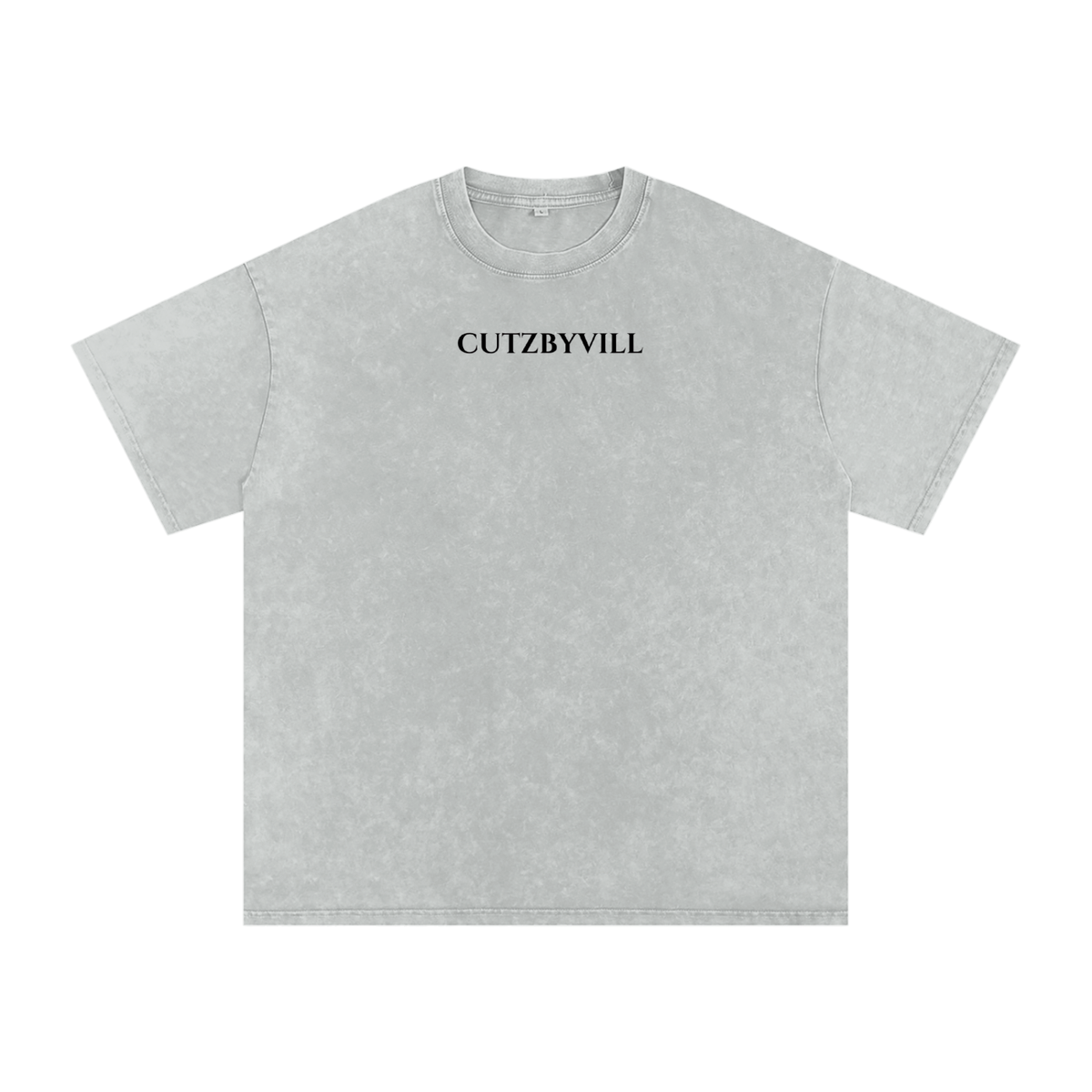 “CV” CUTZBYVILL Snow Washed Oversized Cotton T-Shirt